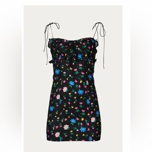 NWT for Love & Lemons Robin ruched mini dress size XS